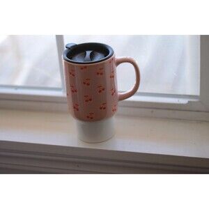 Market Square Cherry Mug Cup with Top